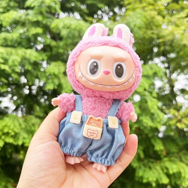 [HH] Kawaii Kläder Outfit Tillbehör för Kpop Labubu Idol Dockor Overall Set Kläder 13