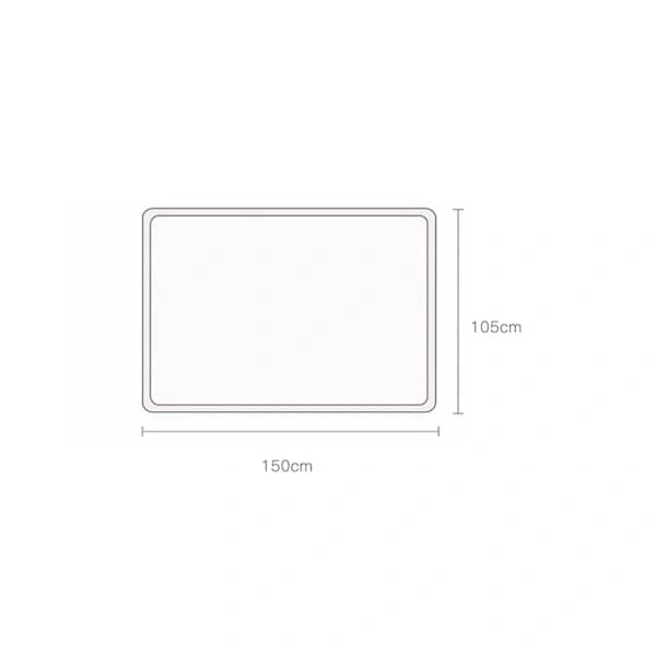 (Vit) Sengeteppe 105 x 150 cm - Bomulls vaffelpiqué - Lett teppe for sommeren - Bomullsteppe for