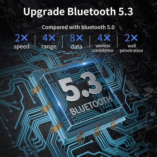 Bluetooth-adapter trådlös Bluetooth USB-dongeladapter Bluetooth 5.3 5.0 mottagare Bluetooth-sändare för PC-ljudhögtalare