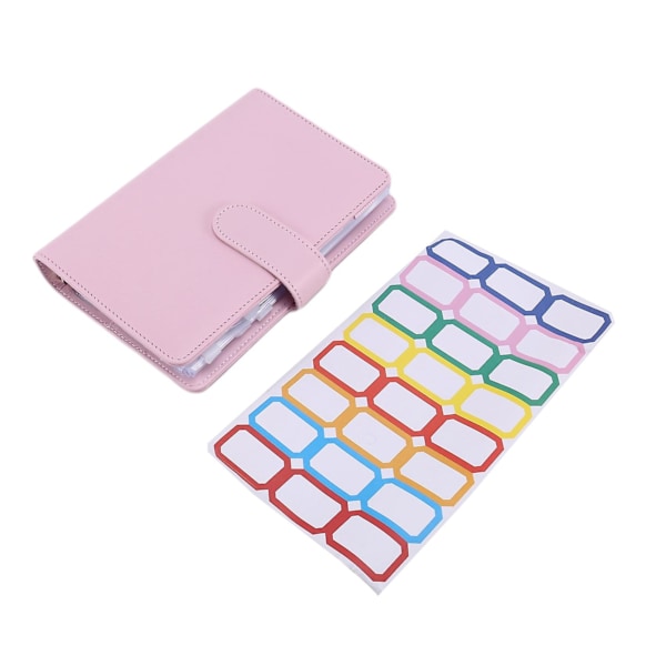 6 Ring Læder Notebook Budget Binder Planner, Kontantkuverter Til Budgettering Binder Organizer B