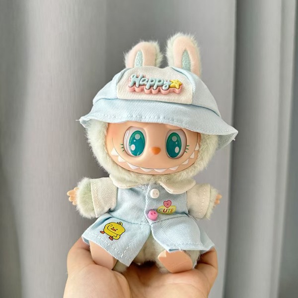 [HH]Labubu Vaatteet Riipus Labubu Istuva Juhlanukke Takki Bud Mekko Söpö Sarjakuvanukke Puku 17cm 8