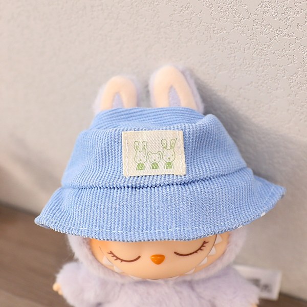 [HH]2025 Kläder för Labubu Outfit Modekläder Set för 17cm Labubu Söta Utsökta Tillbehör för Labubu Samling Blue hat