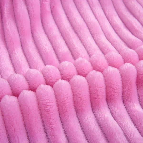 Blød filt, tæpper, sofaplaid, fluffy plaid, 100 x 150 cm Farve: pink