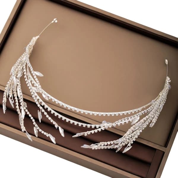 Kvinner Løv Rhinestone Krone Hårbånd Super Fé Allsidig Rhinestone Hodeplagg