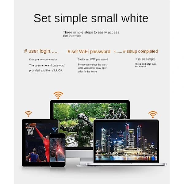 4G LTE trådlös router 300 Mbps, stöder 32 WiFi-enheter, EU-kontakt