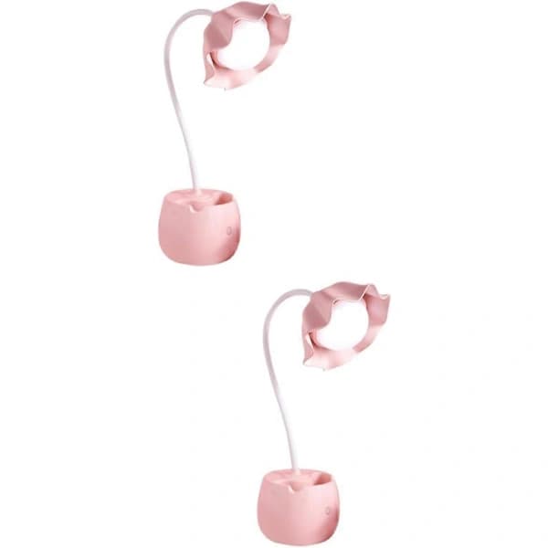 HA~2 stk Bordlampe USB Skrivebordslampe Studielampe Sengelampe LED