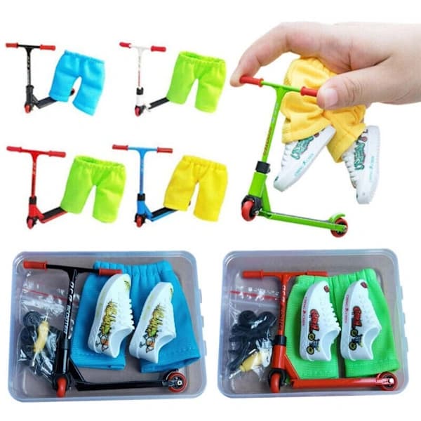 HA-Finger Scooter Sett Liten Finger Skateboard VIT