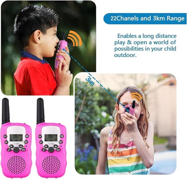 Walkie-Talkie til Børn - mini tovejsradio - 2-pak