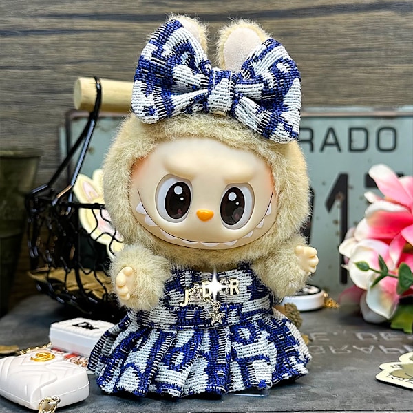 [HH] Labubu Kläder Universal Sittande Stående Plyschdocka Designkläder Tillbehör Blind Box Labubu Kläder style 58