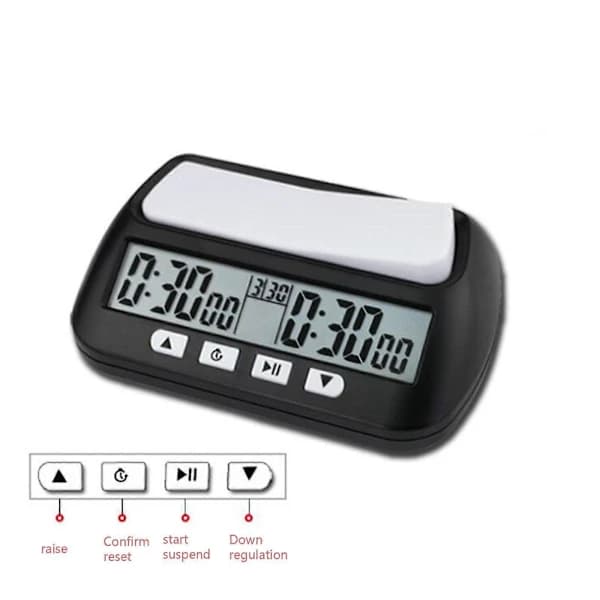 2024 Schack Grundläggande Digital Schackklocka och Speltimer, Klocka Digital Armbandsur Timer