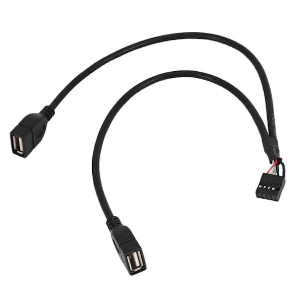 1x 30cm 10-nastainen emolevy Usb 2.0 -sovitin Y-haaroitinkaapeli ja 2x 50cm 5-nastainen emolevyjatkokaapeli