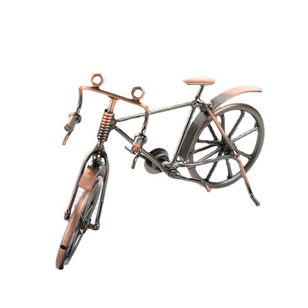 Vintage cykelmodell, metall, retro handgjord järnkonstcykel