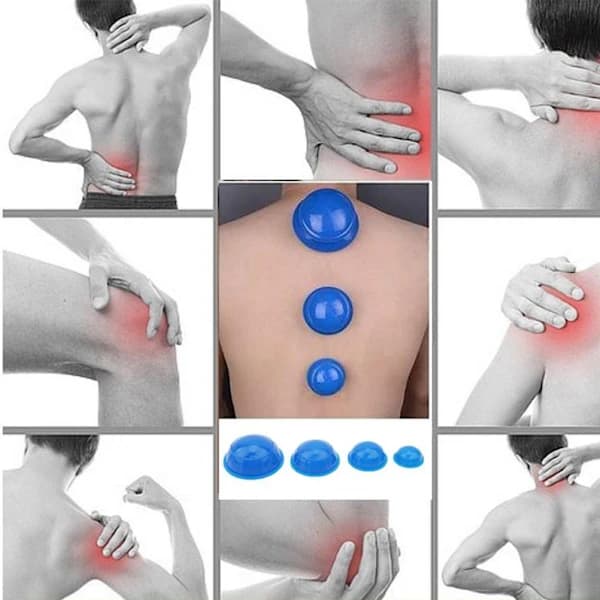 HA-12 stk silikonekopper sæt akupunkturkopper terapi sæt professionel kropsmassage vakuumkopper kop sæt
