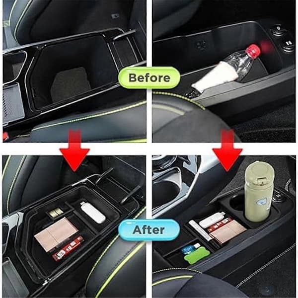 For EV6 2022 2023 2024 Midtkonsoll Oppbevaringsboks Nedre Rom Armlene Oppbevaringsboks Koppholder