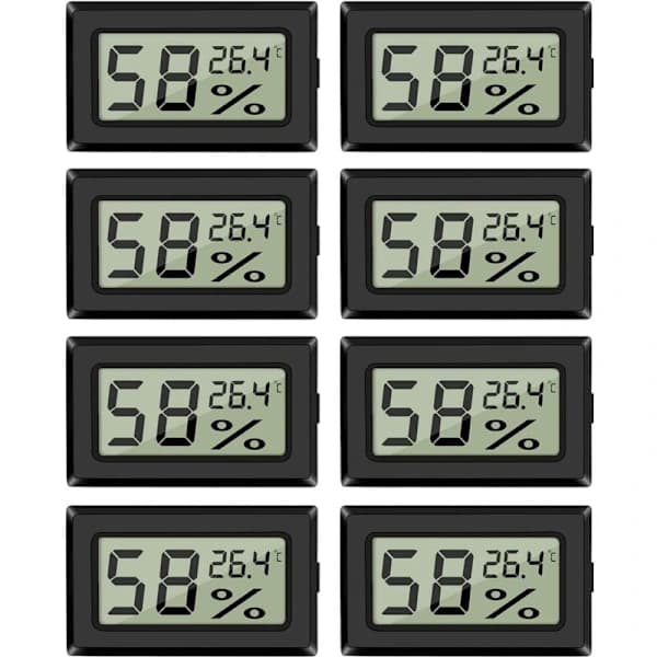 HA~Mini Hygrometer Termometer Pakke - til Bil Drivhus Hjemmekontor Celsius (°C)