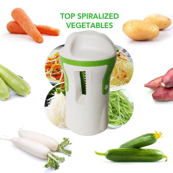 Multifunksjonell Spiralizer Slicer Grønnsaksspiral Slicer Cutter Zucchini Pasta Noodle Spaghetti