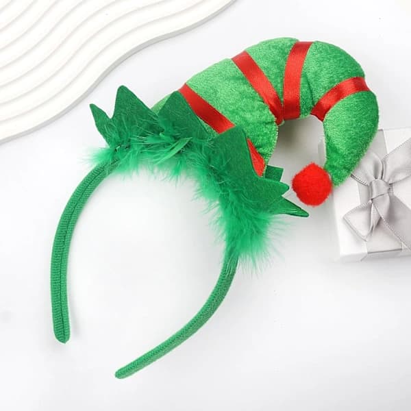 Julehårbånd, julehårbånd alvehatt, julealvehårbånd, julealvehodeplagg, for julefestdrakt hodeplagg temafester