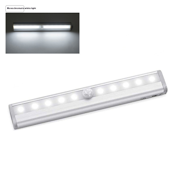 10 LED:n langaton liikeanturivalo automaattisella magneettinauhalla, portaiden valot, käytävä, portaiden valot