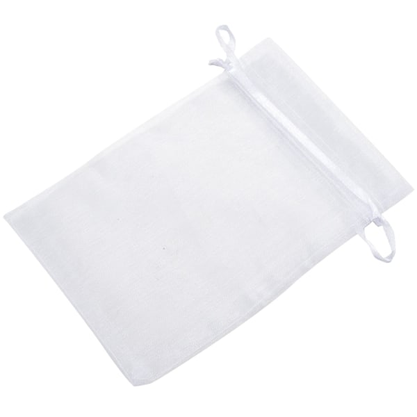 150 st 4 x 6 tum Organza presentpåsar Snörpåse Smyckespåsar Bröllopsfest Presentpåsar (vit
