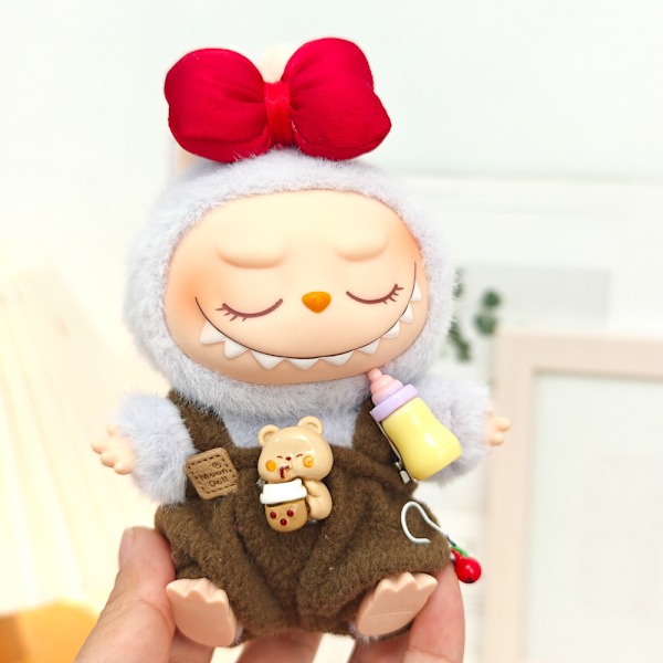 [HH] Flocking Labubu Blind Box Avaimenperä Nuken Vaatteet Nuken DIY Tarvikkeet 15CM Pieni Hirviö Pip Housut Pukeutuminen Only Clothes(No Doll) 6