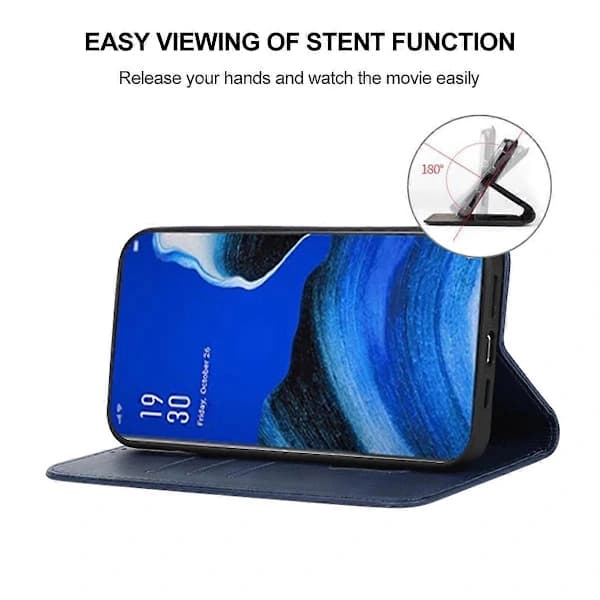 Magnetisk læderetui til OPPO Reno2 Z [] Blå