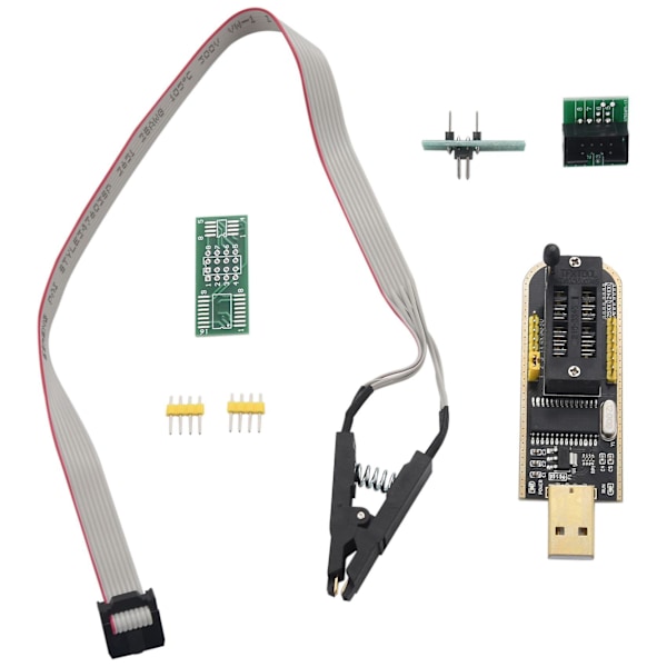 SOP8 SOIC8 Testklips for EEPROM 25CXX / 24CXX med CH341A 24 25 Serie EEPROM Flash BIOS USB Programmer