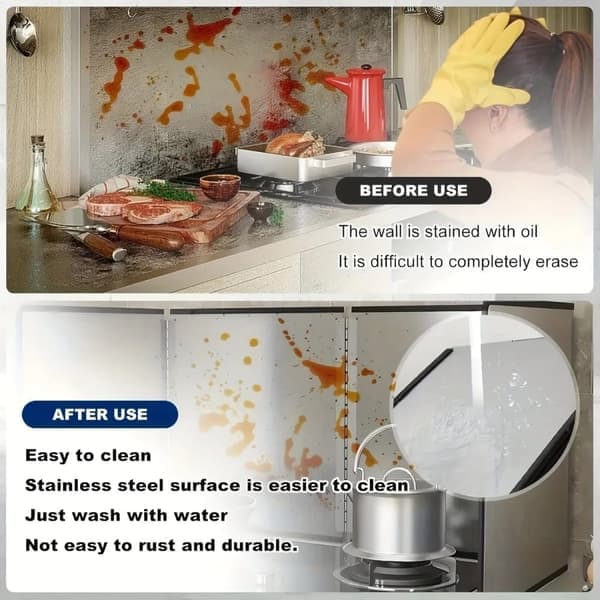 Foldable Stainless Steel Splatter Screen – Kitchen Splash Guard for Stove, Easy to Clean