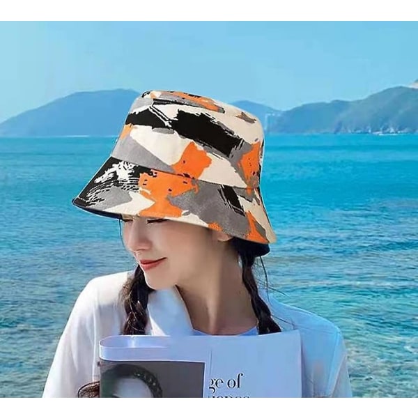 Leopard Bucket Hat för kvinnor - Fashionabelt vändbart design - Packbar trendig brun solhatt