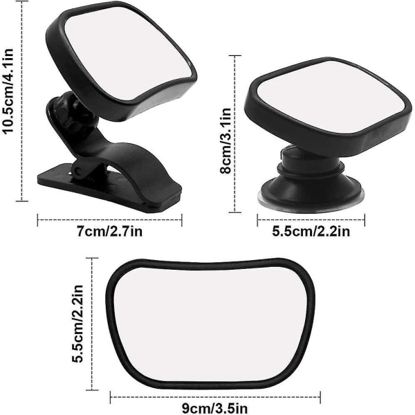 Baby Rear View Mirror With 2 Brackets, Baby Monitor Rear View Mirror Baby Car