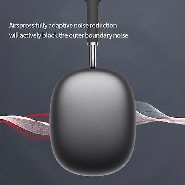 P9Max Bluetooth Headset Trådlöst Headset Fungerar med Apple Air MAS Bluetooth Hörlurar Svart