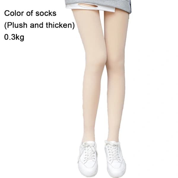 Vintertights for kvinner, elastiske varme tykke termotights hudfarge Tykk - 300g