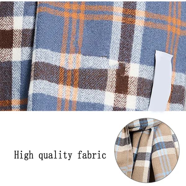 Vendbare Elegante Klassiske Skjerf for Vår Høst Vinter brun