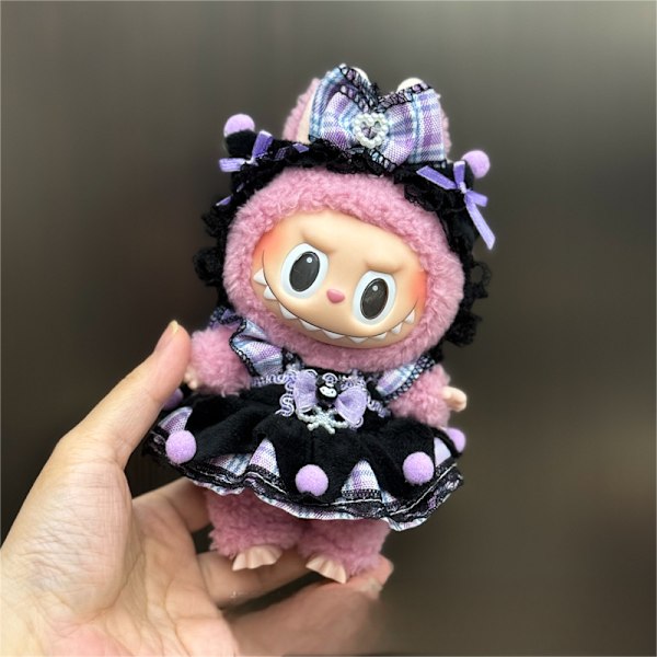 [HH] Endast Kläder 24 Designer 17cm LaBubu Plyschdocka Kläder Anime Söt PVC Figur Docka Overall Kjol Klä upp Kläder 1a 2a 17cm 22