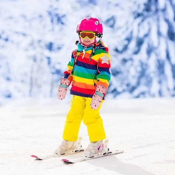 Skihansker morsomme trykte gutter og jenter vanntette, vindtette og varme snølekshansker rosa
