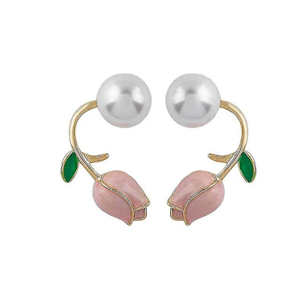 Rosa Tulipan Perle Øreringe - Niche Light Luxury Design - Sød Temperament - Passer til Alt