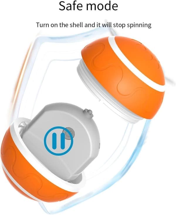 Smart Rolling Dog Ball - USB Rechargeable, Interactive Dog Toy for Medium/Large Dogs
