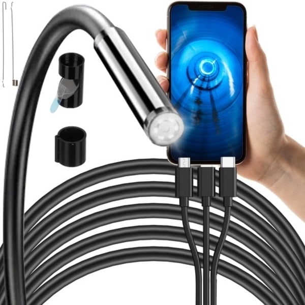 /HA/Inspektionskamera til Mobiltelefon & PC / USB Endoskop - 2m