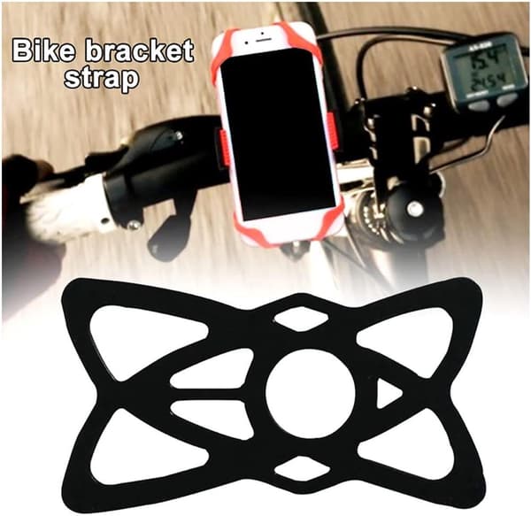 Cykeltelefonholder Erstatningsstropper, Universelle Elastiske Sikkerhedsstropper i Silikone, Til Cykel- og Motorcykelstyr, 6 Sorte