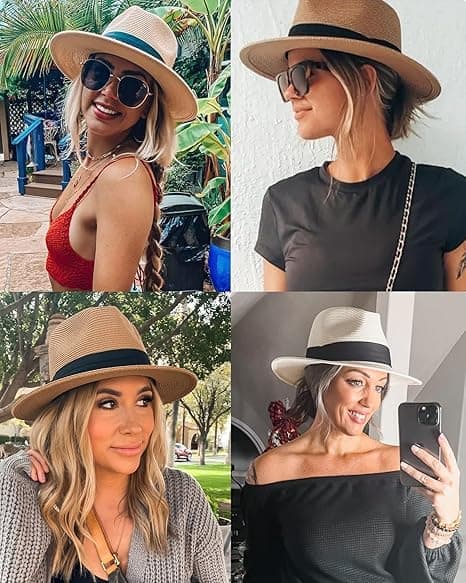 Stråhatt - Dame Herre Panamahatt - Sommer Strandsolhatt