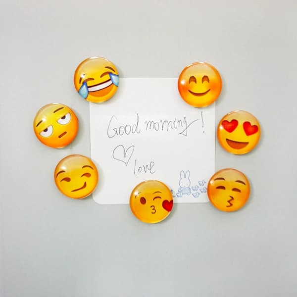 Emoji kylskåpsmagnet, Smiley kylskåpsmagnet, 3D Emoji Magnet 25 st