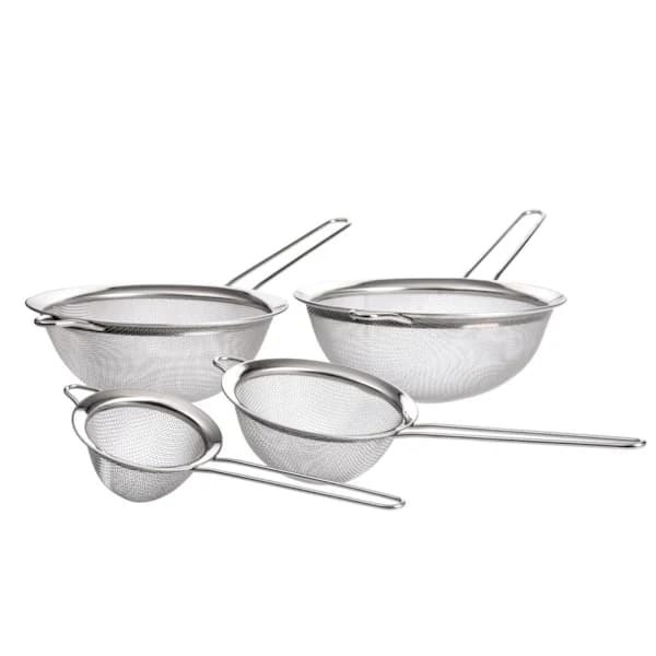 Sett med siler i rustfritt stål (4 deler)