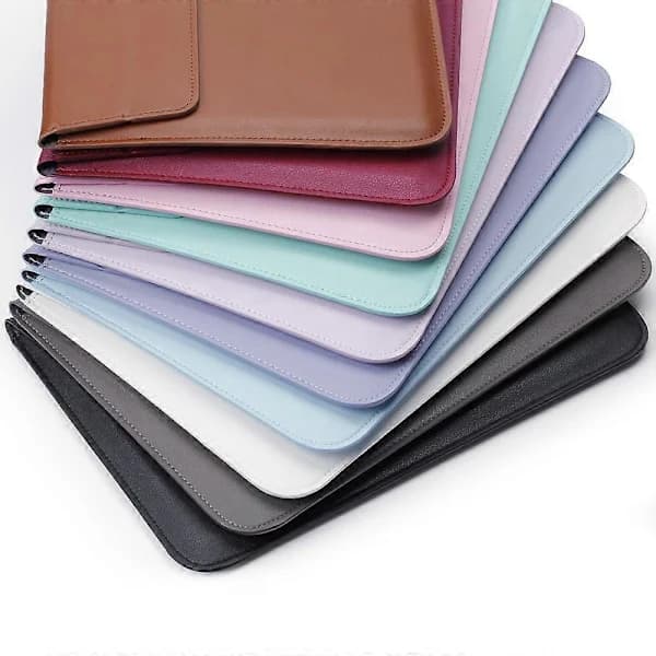 Kuvertstil PU Læder Laptop Taske Etui til MacBook Air 13,3-tommer/iPad Pro 12,9 - Sort