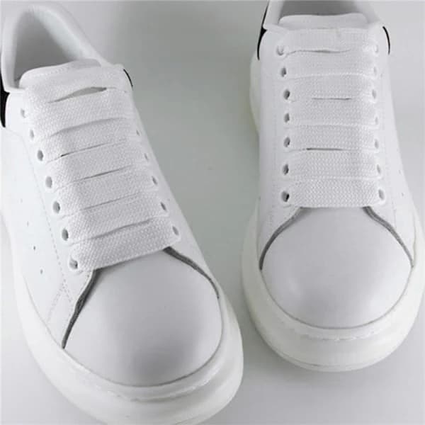 3 farger 1,5 cm brede skolisser Unisex Polyester Skolisser Dobbel hvit null