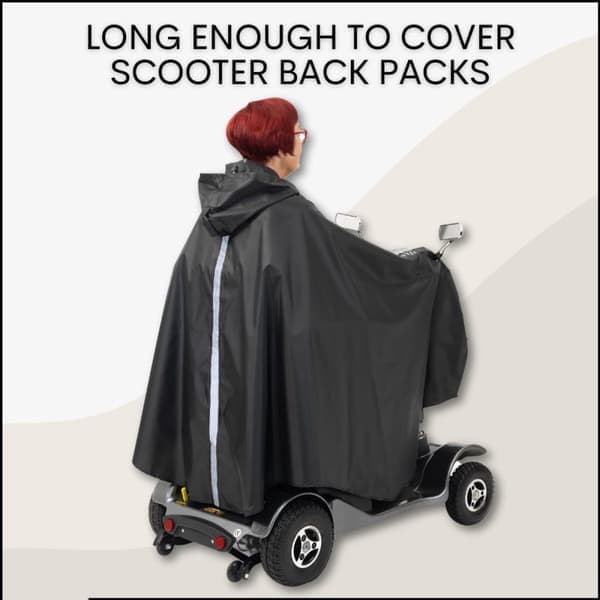 Regnponcho til Mobilitetsscooter - Letvægtsmodel med Kighul