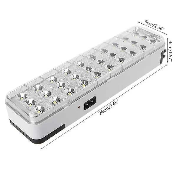 30LED Multifunksjonell Nødlampe Oppladbar LED Sikkerhetslampe 2 Moduser For Hjemmet