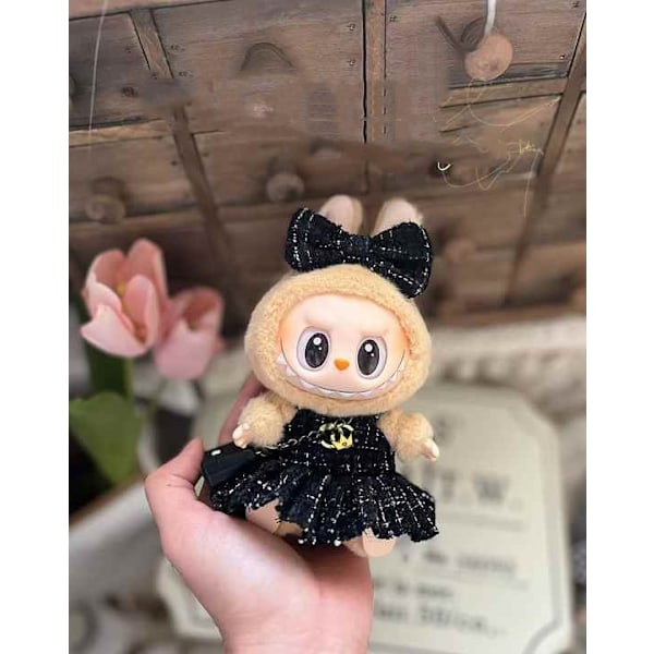 [HH] Labubu Klädset Labubu Designer Dio Kjol Anpassning Tillhör Din Labubu CC Black Bow Set