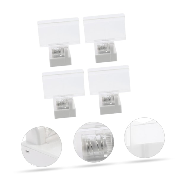 4 stk Magnet Plate Clamp Prislapper Stativ Skrivebordskilt Stativ Magnetklips Magnet Prisholder Magnet Skiltholder Prislapper Clamp