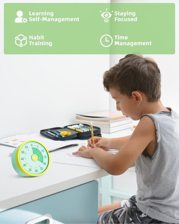 Visuell timer för barn - 60 minuters visuell timer - grön