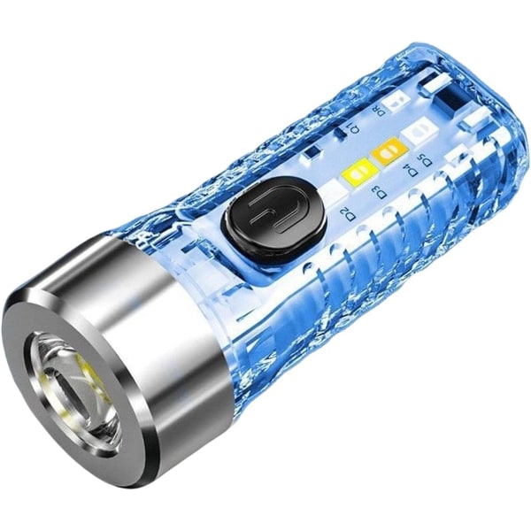 USB ficklampa för turistnycklar, blå