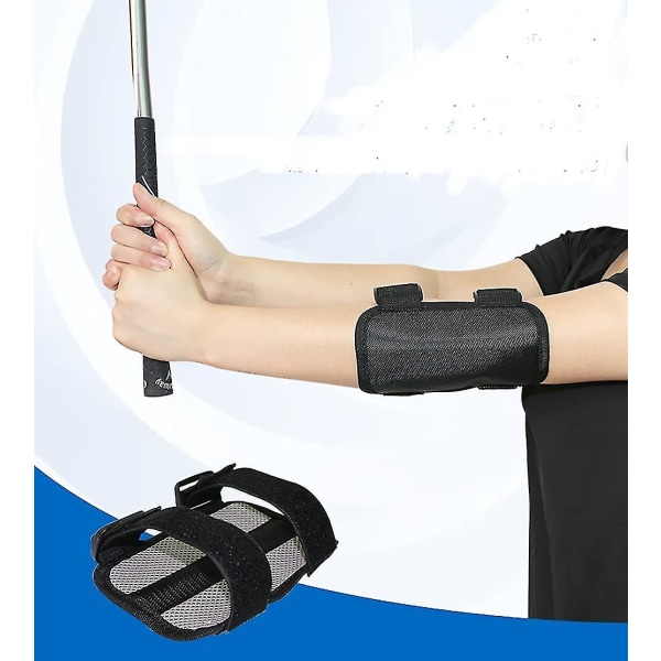 Golf-harjoitteluväline Swing Elbow Trainer Golf-asennon tuki Aloittelijoille (1 kpl, Musta)